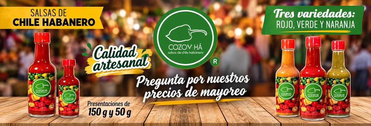 Salsas de chile habanero Cozom Há
